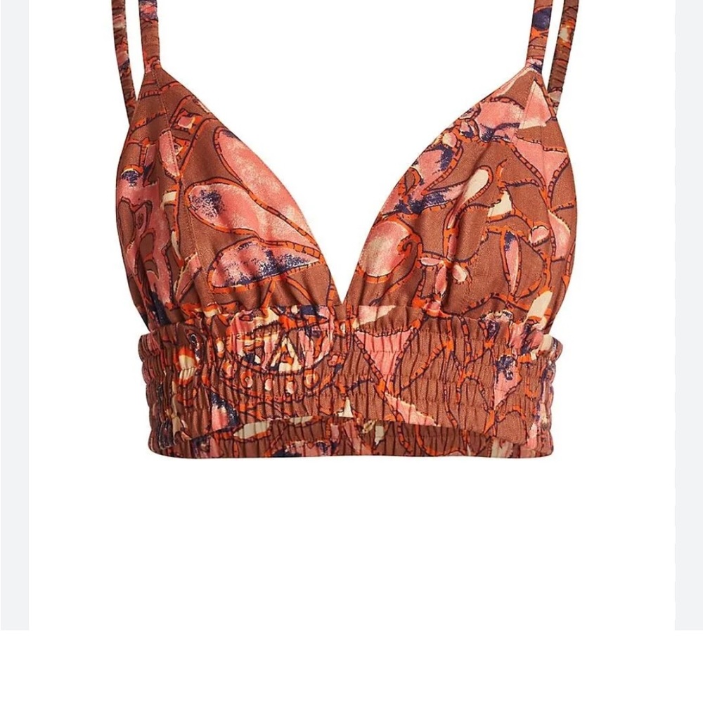 ALC Linen Floral Print Bralette Top